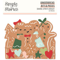 Simple Stories - Baking Spirits Bright Collection - Ephemera - Bits and Pieces - Gingerbread