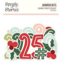 Simple Stories - Baking Spirits Bright Collection - Ephemera - Bits and Pieces - Numbers