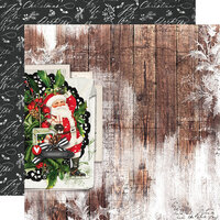 Simple Stories - Simple Vintage Christmas Lodge Collection - 12 x 12 Double Sided Paper - Jolly St. Nick