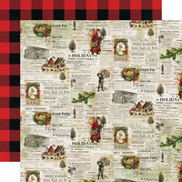 Simple Stories - Simple Vintage Christmas Lodge Collection - 12 x 12 Double Sided Paper - Holiday Traditions