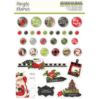 Simple Stories - Simple Vintage Christmas Lodge Collection - Decorative Brads