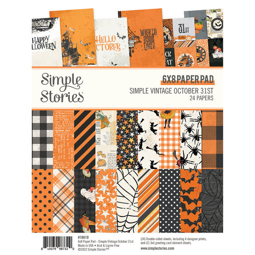 Simple Stories - Simple Vintage October 31st Collection - 6 x 8 Paper Pad