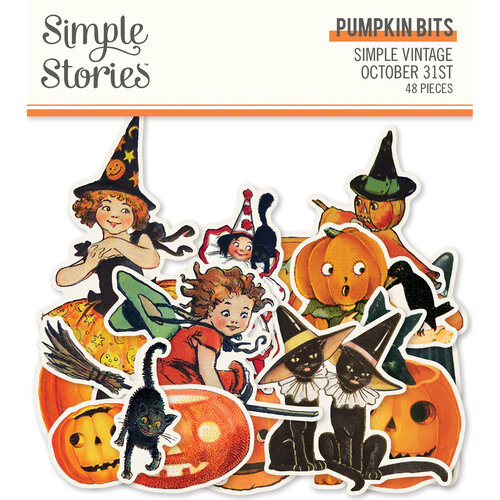 Simple Stories - Simple Vintage October 31st Collection - Ephemera - Bits and Pieces - Pumpkin