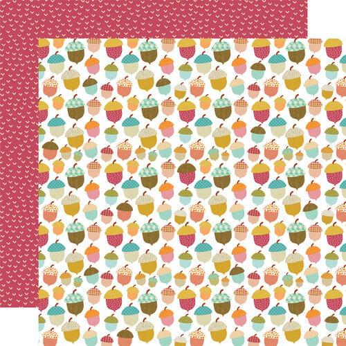 Simple Stories - Harvest Market Collection - 12 x 12 Double Sided Paper - Nuts About Fall