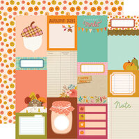 Simple Stories - Harvest Market Collection - 12 x 12 Double Sided Paper - Journal Elements
