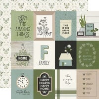 Simple Stories - The Simple Life Collection - 12 x 12 Double Sided Paper - 3 x 4 Elements