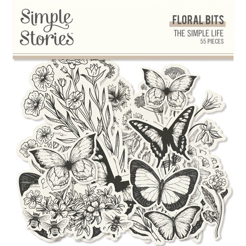 Simple Stories - The Simple Life Collection - Ephemera - Floral Bits and Pieces