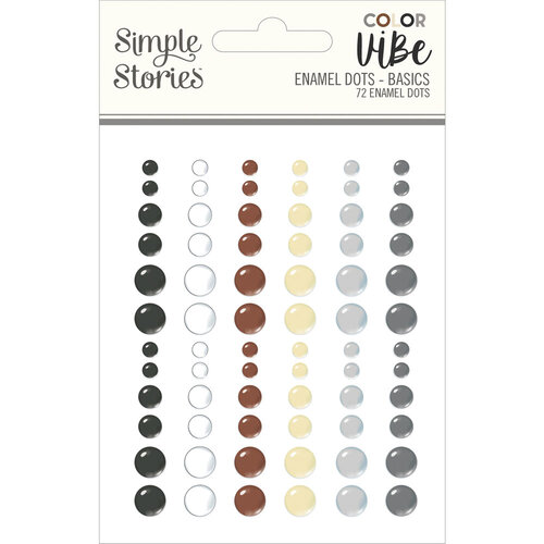 Simple Stories - Color Vibe Collection - Enamel Dots - Basics