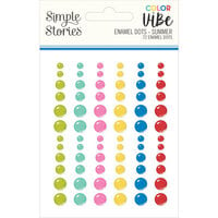 Simple Stories - Color Vibe Collection - Enamel Dots - Summer