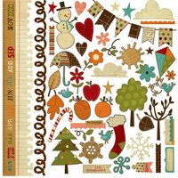 Simple Stories - Year-o-graphy Collection - 12 x 12 Cardstock Stickers - Fundamentals