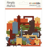 Simple Stories - Color Vibe Collection - Bits and Pieces - Chipboard Fall