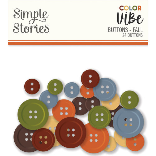 Simple Stories - Color Vibe Collection - Buttons - Fall