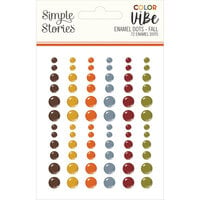 Simple Stories - Color Vibe Collection - Enamel Dots - Fall
