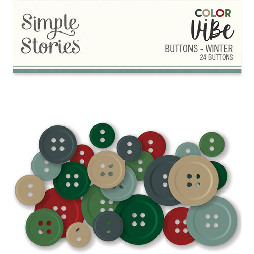 Simple Stories - Color Vibe Collection - Buttons - Winter