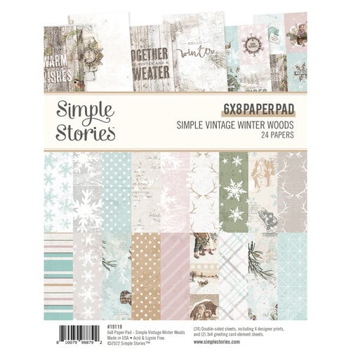 Simple Stories - Simple Vintage Winter Woods Collection - 6 x 8 Paper Pad