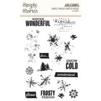 Simple Stories - Simple Vintage Winter Woods Collection - Clear Photopolymer Stamps