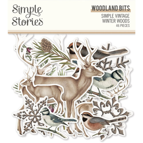 Simple Stories - Simple Vintage Winter Woods Collection - Ephemera - Bits and Pieces - Woodland