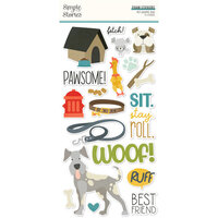 Simple Stories - Pet Shoppe Dog Collection - Foam Stickers