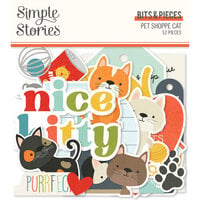 Simple Stories - Pet Shoppe Cat Collection - Ephemera - Bits and Pieces