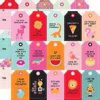 Simple Stories - Heart Eyes Collection - 12 x 12 Double Sided Paper - Tags