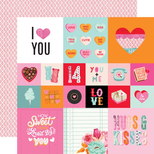 Simple Stories - Heart Eyes Collection - 12 x 12 Double Sided Paper - 2 x 2 and 4 x 4 Elements