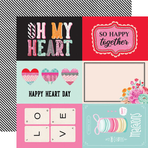 Simple Stories - Heart Eyes Collection - 12 x 12 Double Sided Paper - 4 x 6 Elements