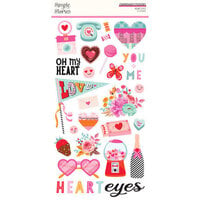 Simple Stories - Heart Eyes Collection - 6 x 12 Chipboard Stickers