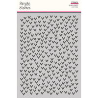 Simple Stories - Heart Eyes Collection - 6 x 8 Stencil - Oh My Hearts