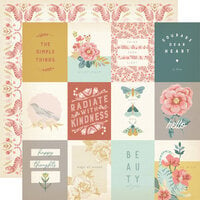 Simple Stories - Wildflower Collection - 12 x 12 Double Sided Paper - 3 x 4 Elements