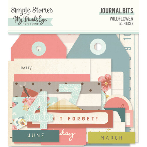 Simple Stories - Wildflower Collection - Ephemera - Journal Bits and Pieces