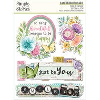 Simple Stories - Simple Vintage Life In Bloom Collection - Layered Chipboard