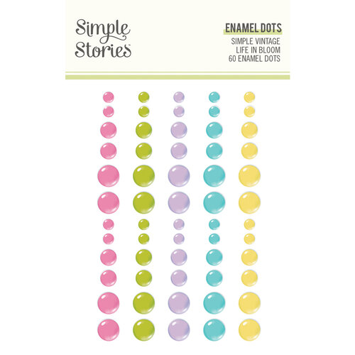 Simple Stories - Simple Vintage Life In Bloom Collection - Glitter Enamel Dots