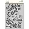 Simple Stories - Simple Vintage Life In Bloom Collection - Stencils - Enjoy The Moment