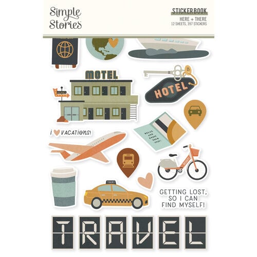 Simple Stories - Here Plus There Collection - Sticker Book