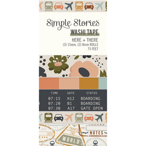 Simple Stories - Here Plus There Collection - Washi Tape