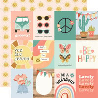 Simple Stories - Boho Sunshine Collection - 12 x 12 Double Sided Paper - 3 x 4 Elements