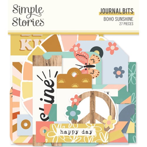 Simple Stories - Boho Sunshine Collection - Ephemera - Journal Bits and Pieces