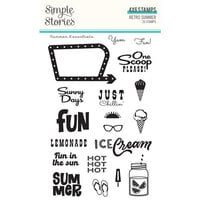 Simple Stories - Retro Summer Collection - Clear Photopolymer Stamps