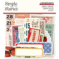 Simple Stories - Simple Vintage Berry Fields Collection - Layered Bits and Pieces