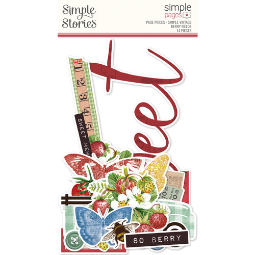 Simple Stories - Simple Pages Collection - Page Pieces - Simple Vintage Berry Fields