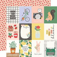 Simple Stories - The Little Things Collection - 12 x 12 Double Sided Paper - 3 x 4 Elements