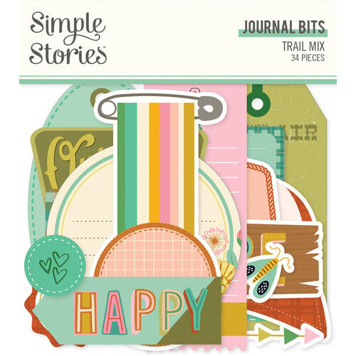 Simple Stories - Trail Mix Collection - Ephemera - Journal Bits and Pieces