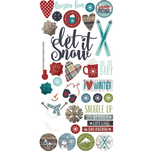 Simple Stories - Snow Patrol Collection - Simple Sets - Cardstock Stickers - Fundamentals