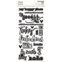 Simple Stories - Simple Vintage Essentials Collection - 6 x 12 Foam Stickers - Titles