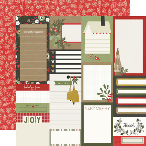 Simple Stories - The Holiday Life Collection - 12 x 12 Double Sided Paper - Journal Elements