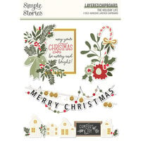 Simple Stories - The Holiday Life Collection - Layered Chipboard