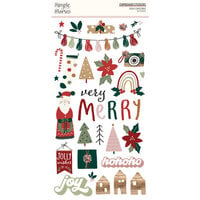 Simple Stories - Boho Christmas Collection - 6 x 12 Chipboard Stickers