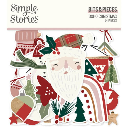Simple Stories - Boho Christmas Collection - Ephemera - Bits and Pieces