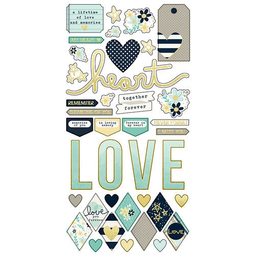 Simple Stories - Heart Collection - Simple Sets - Cardstock Stickers - Fundamentals