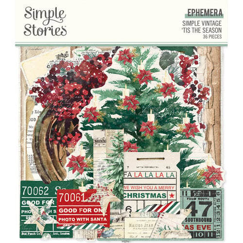 Simple Stories - Simple Vintage 'Tis The Season Collection - Ephemera